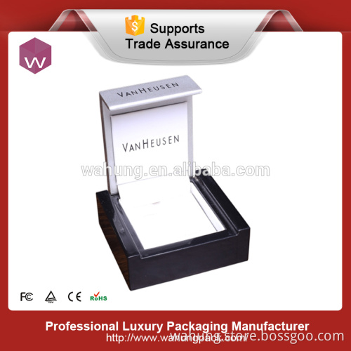 engraved custom wood cufflink boxes with logo (WH-1916)